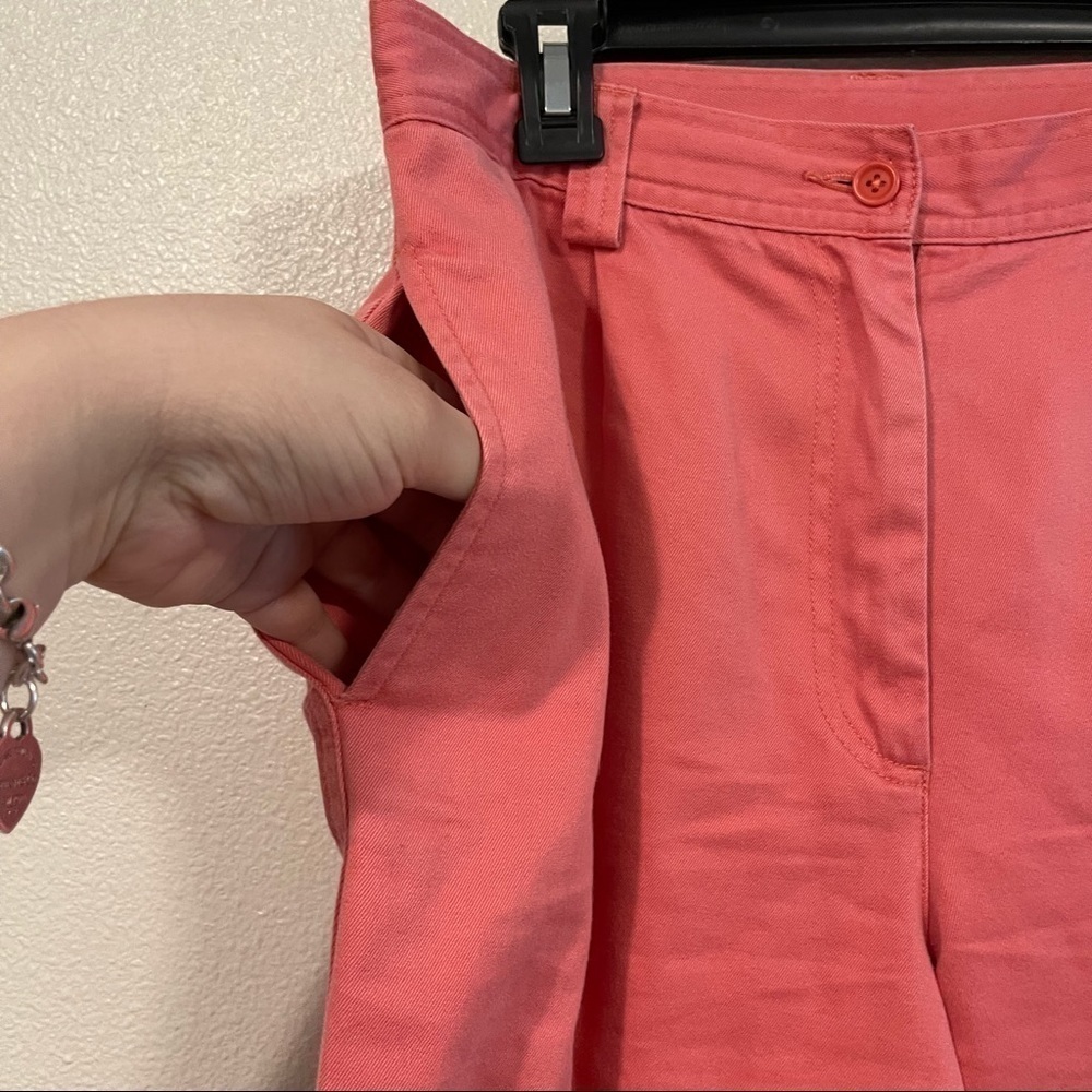 Pendelton Salmon 100% Cotton Cropped Capri Trousers Size 12 - Picture 4 of 6